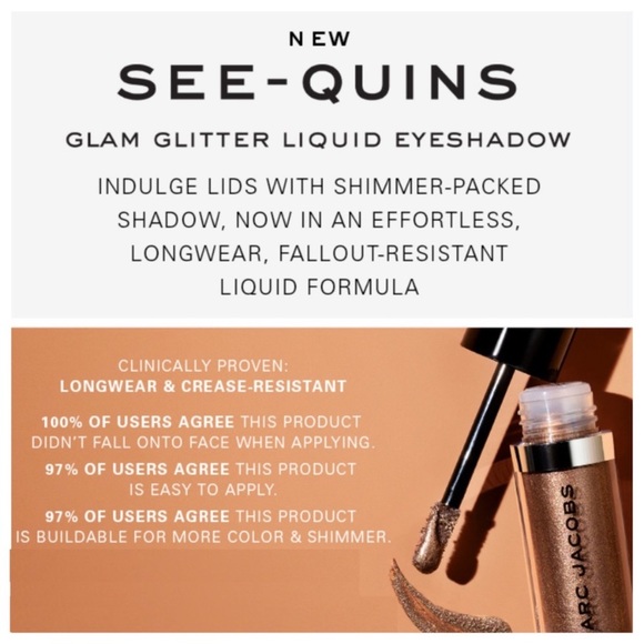 Marc Jacobs See-Quins Glam Glitter Liquid Eyeshadow Shimmy Dip - Picture 14 of 15
